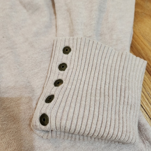 Light pink multi button 100% cotton cardigan sweater size small/medium - Picture 5 of 6